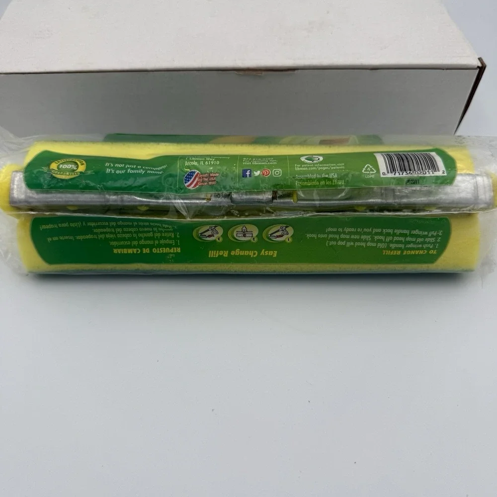 Libman Nitty Gritty Roller Mop Refills‎ Head Replacement Green Yellow